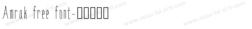 Amrak free font字体转换